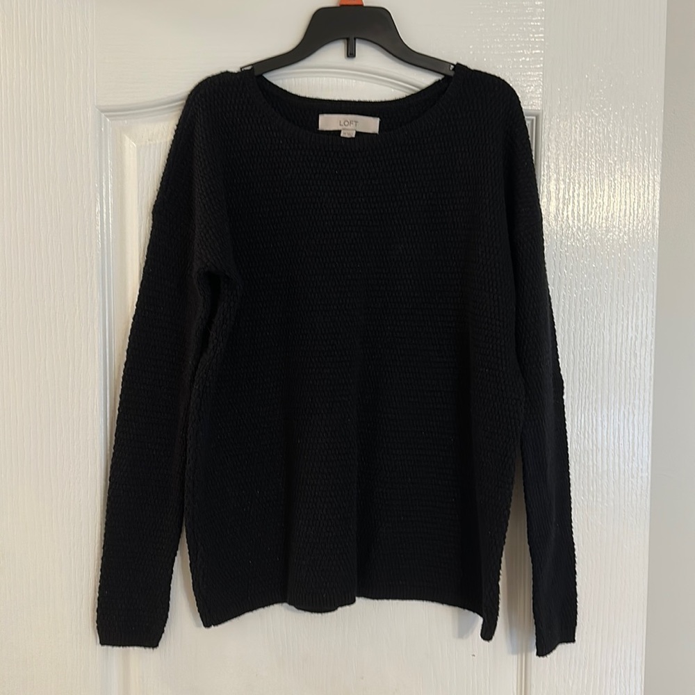 Loft Black Sweater.  Size XS.  Machine Wash and Dry.